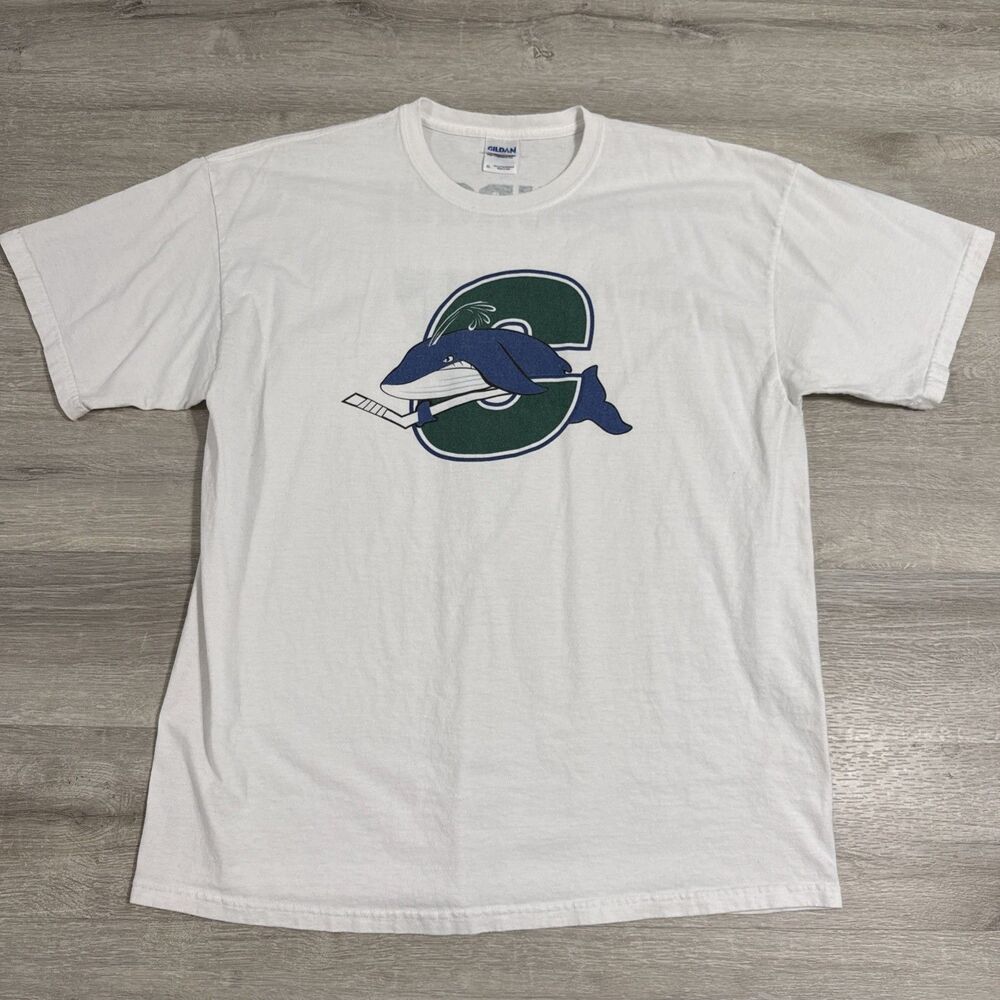 Ryan Bourque Shirt Connecticut Whale Hockey Men's White Tee XL 100% Cotton